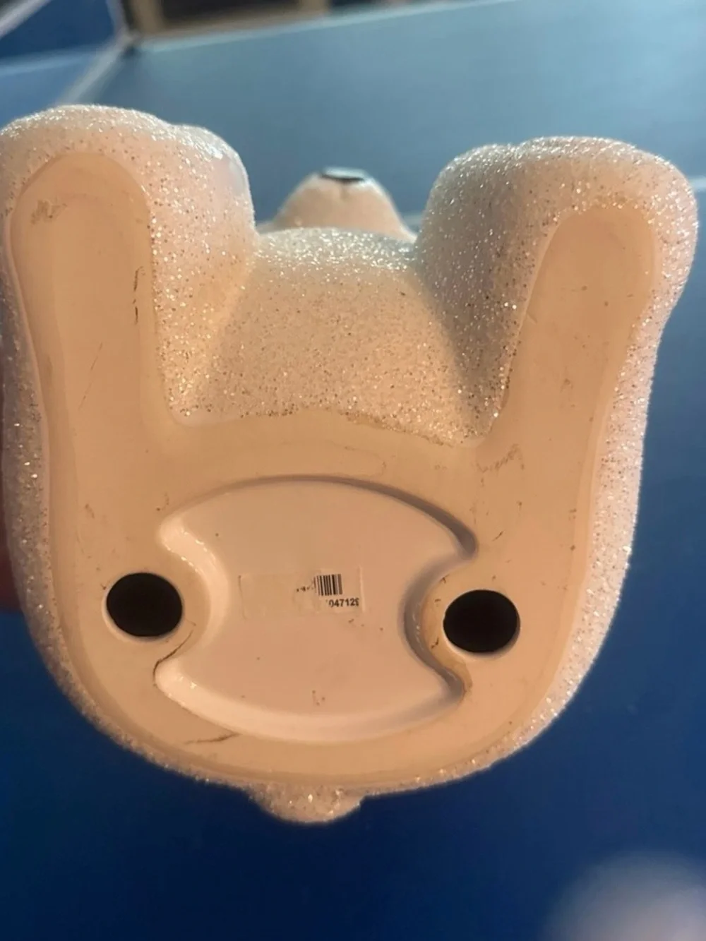 Bath & Body Works White Glitter Bear Candle Holder with Gold Crown